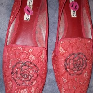 Karl Lagerfeld Red Flats